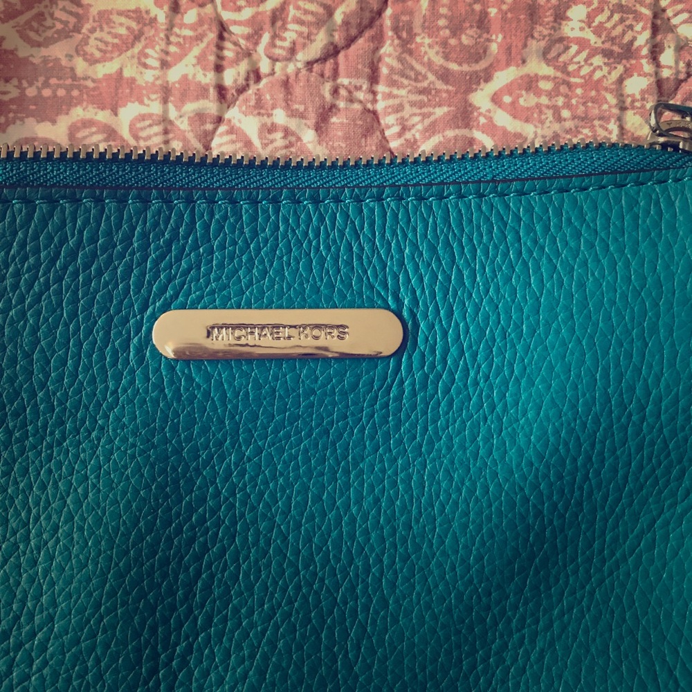 Turquoise Micheal Kors mini crossbody